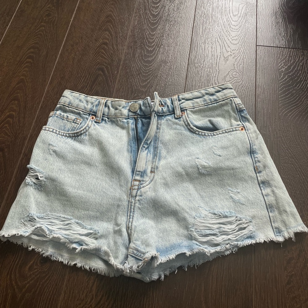Zara Distressed Jean Shorts